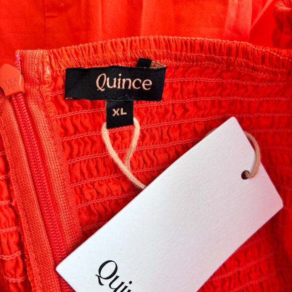 Quince 100% Organic Cotton Ruched Midi Dress - Picture 8 of 8